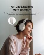 Belkin SoundForm Surround Bluetooth Over-Ear Headphones, Noise Cancelling Headphones, Wireless with 60H Playtime and Soft Ear Cups , for iPhone, Galaxy, iPad | Beige Sand ~ AUD009HQSA