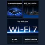 WR6500H CUDY BE6500 2.5G DUAL BAND WIFI7 ROUTER Cudy BE6500 WR6500H 2.5G Wi-Fi 7 Router With 6.5Gbps Dual-Band Speed, Broadcom 2GHz Quad-Core CPU, 200-Device Capacity, 1×2.5G WAN, 4×Gigabit LAN, Mesh, VPN, And App Control