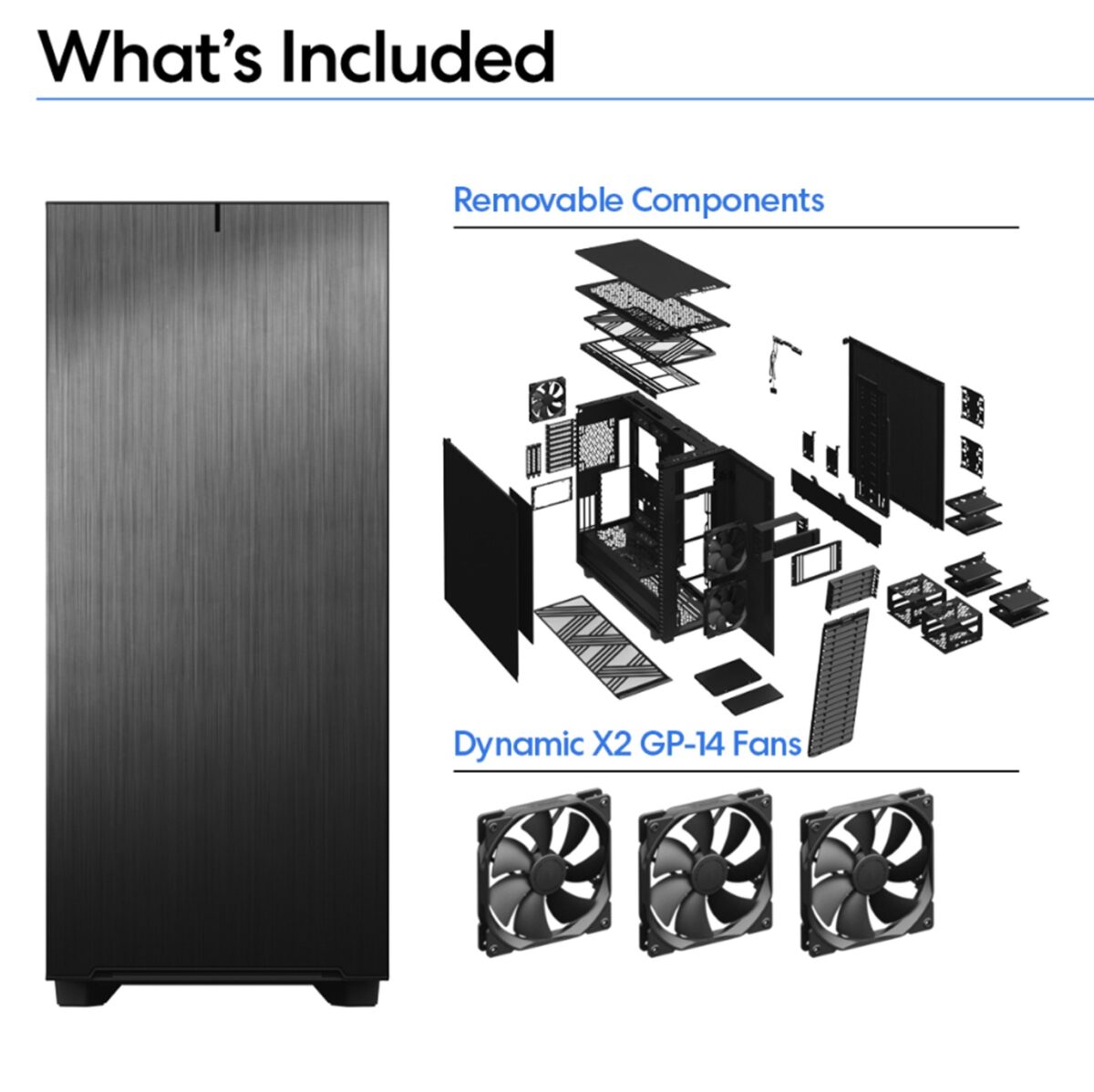 FD-C-DEF7X-01 FRACTAL DESIGN DEFINE 7 XL BLACK FULL TOWER GAMING CASE Fractal Design Define 7 XL Black Solid Full Tower Case With Dual-Layout Interior, E-ATX Compatibility, 18-Drive Storage Support, Massive Cooling Flexibility, Sound-Damped Panels , For Ai Gaming ,  Double Processor , Double Optical Drive,  Server Build 