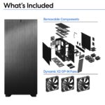 FD-C-DEF7X-01 FRACTAL DESIGN DEFINE 7 XL BLACK FULL TOWER GAMING CASE Fractal Design Define 7 XL Black Solid Full Tower Case With Dual-Layout Interior, E-ATX Compatibility, 18-Drive Storage Support, Massive Cooling Flexibility, Sound-Damped Panels , For Ai Gaming ,  Double Processor , Double Optical Drive,  Server Build 