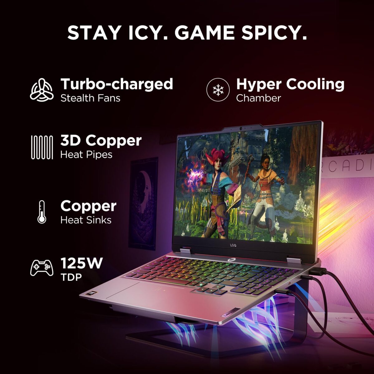 Lenovo LOQ 15IRX10 AI-Powered Gaming Laptop With Intel Core I7-13650HX, RTX 5070 8GB GDDR7, 32GB DDR5-4800, 1TB PCIe 4.0 SSD, 15.6" FHD 144Hz G-SYNC Display, Wi-Fi 6, Luna Grey