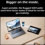 Seagate LaCie Rugged SSD4 2TB Portable SSD With USB 40Gbps Thunderbolt 5 Up To 4000MB/s IP54 Rugged Design USB-C Universal Compatibility