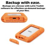 Seagate LaCie Rugged SSD4 2TB Portable SSD With USB 40Gbps Thunderbolt 5 Up To 4000MB/s IP54 Rugged Design USB-C Universal Compatibility