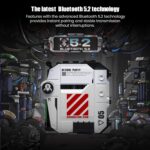 GravaStar Sirius P5 Wireless Earbuds With 12mm Dynamic Drivers, Bluetooth 5.2, 48ms Gaming Mode, Interchangeable Shell Charging Case, ENC Calling, 30-Hour Playtime, IPX4 | Defense Mecha White 