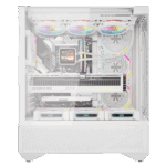 darkFlash DY460 ATX Full-Tower Gaming Case With 330° Full-View Tempered Glass, 4 ARGB Pre-Installed Fans, Dual-Chamber Layout, 400mm GPU Support, 360mm Radiator, USB-C | White - Image 6