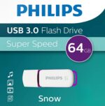 Philips USB Flash Drive 64GB Snow Edition USB 3.0, High-Speed Data Transfer, LED Activity Indicator, Plug And Play Storage, Colorful Design | FM64FD75B