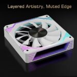 LOVINGCOOL DP-360-01 Liquid Cooler With 4.0-inch Magnetic Large Screen Supports MP4 -JPG-GIF , 3x 120mm PWM ARGB 5V Fan With Infinity Mirror Design , 2600 RPM Pump Speed , 67 CFM , 26dBA | WHITE