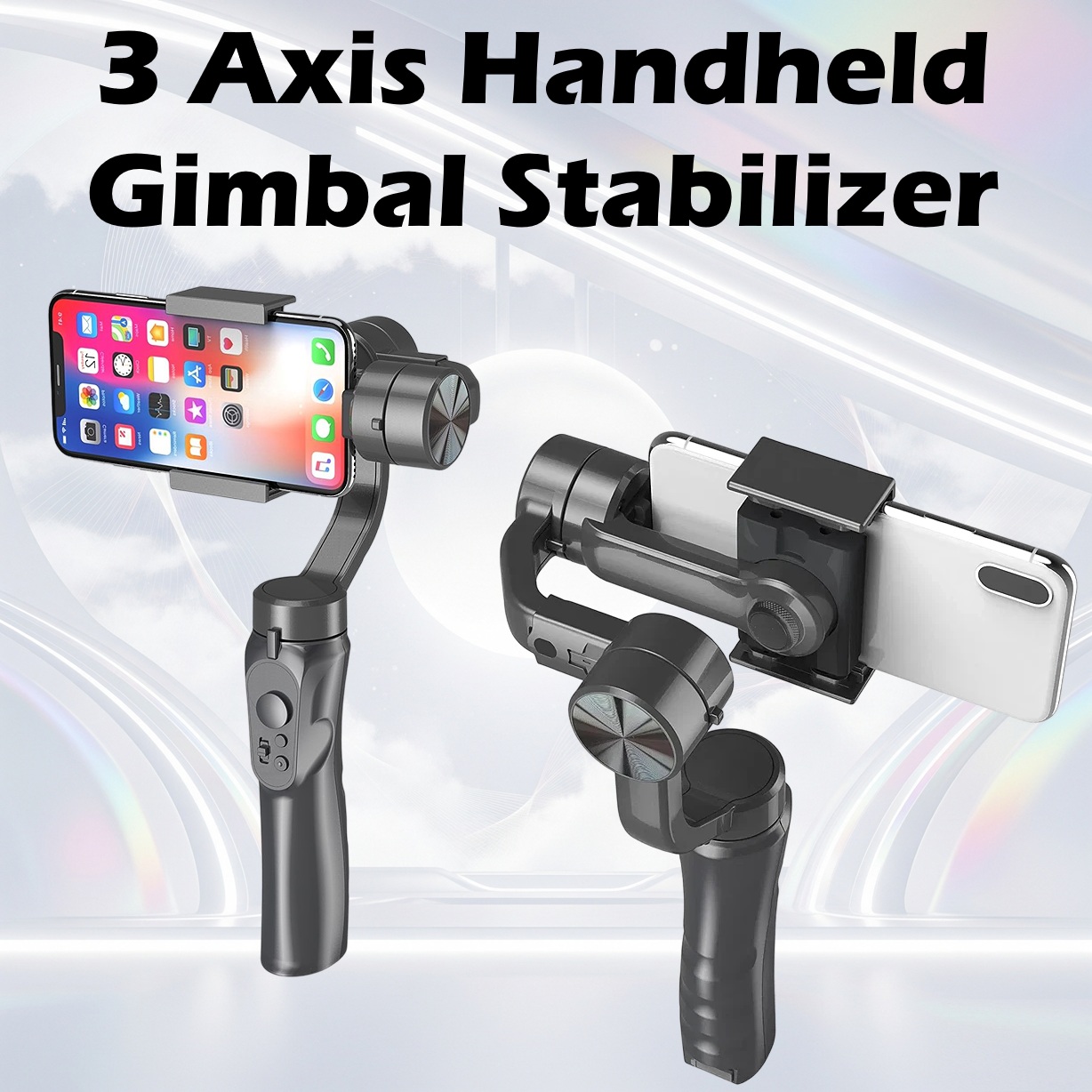  3-Axis Handheld Phone Gimbal Stabilizer With Foldable Design, 2200mAh Battery, Multi-Mode Stabilization, Gesture Control, USB Charging, For Smartphones Under 6 Inches