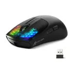 ATTACK SHARK X5 RGB Ultra-Light 49g Wireless Gaming Mouse, PixArt PAW3212 Sensor 4000 DPI, Tri-Mode Wired/2.4G/BT5.1, RGB Honeycomb Design | Black - Image 7