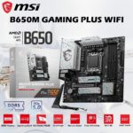 911-7E24-013 MSI B650M GAMING PLUS WIFI DDR5 MOTHERBOARD MSI B650M Gaming Plus WiFi AM5 mATX Motherboard With DDR5 7200+ OC Support, PCIe 4.0, Dual M.2 Gen4, Wi-Fi 6E, 2.5G LAN, 10+2+1 VRM, HDMI/DP, USB 10Gbps Type-C,  Thermal Armor Design