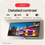 LG 29-inch UltraWide 21:9 WFHD (2560x1080) IPS Display with built-in stereo speakers, HDR10, 100Hz Refresh Rate  1ms , sRGB 99%, USB Type-C™ , Tilt Stand  | WHITE ~ 29U531A-W 