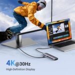 UGREEN CM195 USB-C Multifunction Adapter – 7-in-1 USB-C Hub with 4K HDMI & 100W PD (Space Gray) - Image 5