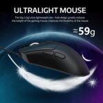 ATTACK SHARK R1 Wireless Gaming Mouse 59g Superlight, PixArt PAW3311 18,000 DPI Sensor, Tri-Mode Wired/2.4G/BT5.2, 65-Hour Battery, 1000Hz - Image 8