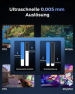 GravaStar Mercury V75-HE Gaming Keyboard With RGB Gateron Magnetic Jade Pro Switch : 8000Hz Polling Rate, 0.005mm Magnetic Switch Precision, 0.125ms Ultra-Low Latency, 256kHz Scan Rate, Adjustable Actuation, Rapid Trigger, Semi-Aluminum Build  | Stealth Black - Image 7