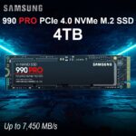 MZ-V9P4T0BW SAMSUNG 990 PRO 4TB GEN4 7450MB/S WITHOUT HEATSINK Samsung 990 PRO PCIe 4.0 NVMe M.2 SSD 4TB With Up To 7450MB/s Read 6900MB/s Write 4GB LPDDR4 Cache V-NAND TLC AES 256-Bit Encryption 1.6M IOPS Random Read | MZ-V9P4T0BW