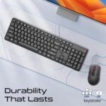 Promate ProCombo-15 Wireless Keyboard And Mouse Combo With Silent Keys Under 22dB, Ergonomic Design, 2.4GHz Connectivity, 5000 DPI Adjustable Mouse, Plug And Play Support - Image 3