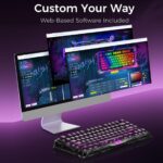 GravaStar Mercury V75 Lite Transparent 75% Mechanical Keyboard with RGB Blackcore HE Magnetic Switch Keyboard, Wired Low-Latency, 0.01mm Precision, Adjustable Actuation, Rapid Trigger, Hot-Swappable, Windows & macOS ,| Transparent Black