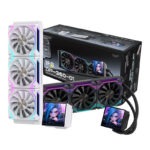 LOVINGCOOL DP-360-01 Liquid Cooler With 4.0-inch Magnetic Large Screen , 3x 120mm PWM ARGB 5V Fan With Infinity Mirror Design , 2600 RPM Pump Speed , 67 CFM , 26dBA | BLACK