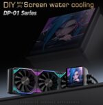 LOVINGCOOL DP-360-01 Liquid Cooler With 4.0-inch Magnetic Large Screen , 3x 120mm PWM ARGB 5V Fan With Infinity Mirror Design , 2600 RPM Pump Speed , 67 CFM , 26dBA | BLACK