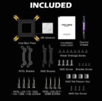 LOVINGCOOL DP-360-01 Liquid Cooler With 4.0-inch Magnetic Large Screen Supports MP4 -JPG-GIF , 3x 120mm PWM ARGB 5V Fan With Infinity Mirror Design , 2600 RPM Pump Speed , 67 CFM , 26dBA | WHITE