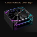 LOVINGCOOL DP-360-01 Liquid Cooler With 4.0-inch Magnetic Large Screen , 3x 120mm PWM ARGB 5V Fan With Infinity Mirror Design , 2600 RPM Pump Speed , 67 CFM , 26dBA | BLACK