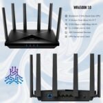 WR6500H CUDY BE6500 2.5G DUAL BAND WIFI7 ROUTER Cudy BE6500 WR6500H 2.5G Wi-Fi 7 Router With 6.5Gbps Dual-Band Speed, Broadcom 2GHz Quad-Core CPU, 200-Device Capacity, 1×2.5G WAN, 4×Gigabit LAN, Mesh, VPN, And App Control