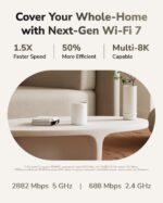 Cudy BE3600 Gigabit Mesh Wi-Fi 7 System With Dual-Band 3.6Gbps Speed, Quad-Core CPU, MLO, 3× Gigabit Ports, VPN, App Control, 200 Devices | M3600 ~ 3-Pack