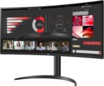LG 34 Inch UltraWide Curved Monitor WQHD 3440x1440 HDR10 VA Panel 100Hz AMD FreeSync USB Type-C 65W PD PBP Dual Controller Tilt Height Stand 3-Side Borderless Design – 34WR55QC-B