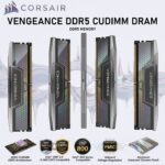 COSRAIR VENGEANCE® 48GB DDR5 CUDIMM RAM Kit ( 2x 24GB ) 7000MT/s , CL36 Low Latency, Aluminum Heatspreader, Intel XMP 3.0 Ready / Optimized for Intel® 800 Series  | Iridescent Chrome ~ CMKC96GX5M4X7000C36
