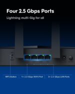 Cudy BE11000 Tri-Band Wi-Fi 7 Mesh Router With 10.6Gbps Speed, 4×2.5G Ports, Qualcomm Quad-Core CPU, MLO, MU-MIMO, VPN, Cloud Control | WR11000