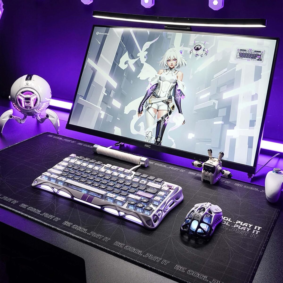 GravaStar Mercury V75-HE Gaming Keyboard With RGB Gateron Magnetic Jade Pro Switch : 8000Hz Polling Rate, 0.005mm Magnetic Switch Precision, 0.125ms Ultra-Low Latency, 256kHz Scan Rate, Adjustable Actuation, Rapid Trigger, Semi-Aluminum Build  | Mecha Gray