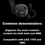 Fractal Lumen S24 RGB V2  ARGB Liquid Cooler With Six Addressable LEDs, Copper Cold Plate, Dual Aspect 12 RGB PWM Fans, Dark Stealth Mode, 400mm Tubes, And Wide Intel/AMD Socket Support | BLACK ~ FD-W-L1-S2412