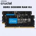 CT2K16G56C46S5 RAM CRUCIAL 32GB (16X2) 5600 FOR NOTBOOK Crucial 32GB Kit (16GBx2) DDR5-5600 SODIMM Laptop Memory – CL46  1.1V High-Speed 50% Faster Data Transfers, On-Die ECC, Dual 32-Bit Channels, PMIC Power Efficiency, Micron Quality Reliability ~ CT2K16G56C46S5