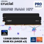 128GB DDR5-5600 RAM Kit (64GB x2)