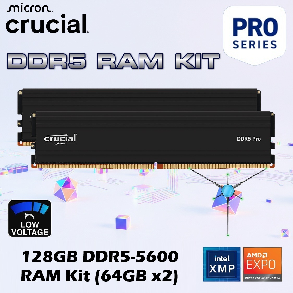 128GB DDR5-5600 RAM Kit (64GB x2)