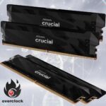 CP2K16G64C32U5B RAM CRUCIAL PRO 32GB (16X2) 6400MHZ CL32 BLACK Crucial Pro Overclocking DDR5 32GB RAM Kit (2x 16GB) 6400MT/s CL32 1.35V OC Gaming Memory , Intel XMP 3.0 Ready / AMD EXPO Compatible , Low-Latency Performance, Aluminum Camo Heatspreader | BLACK ~ CP2K16G64C32U5B