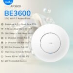 Cudy BE3600 Wi-Fi 7 Access Point With 2.5G PoE, Dual-Band 3570Mbps MLO, Quad-Core 2.0GHz CPU, MU-MIMO OFDMA, Mesh Roaming, 200 Devices | AP3600