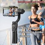  3-Axis Handheld Phone Gimbal Stabilizer With Foldable Design, 2200mAh Battery, Multi-Mode Stabilization, Gesture Control, USB Charging, For Smartphones Under 6 Inches