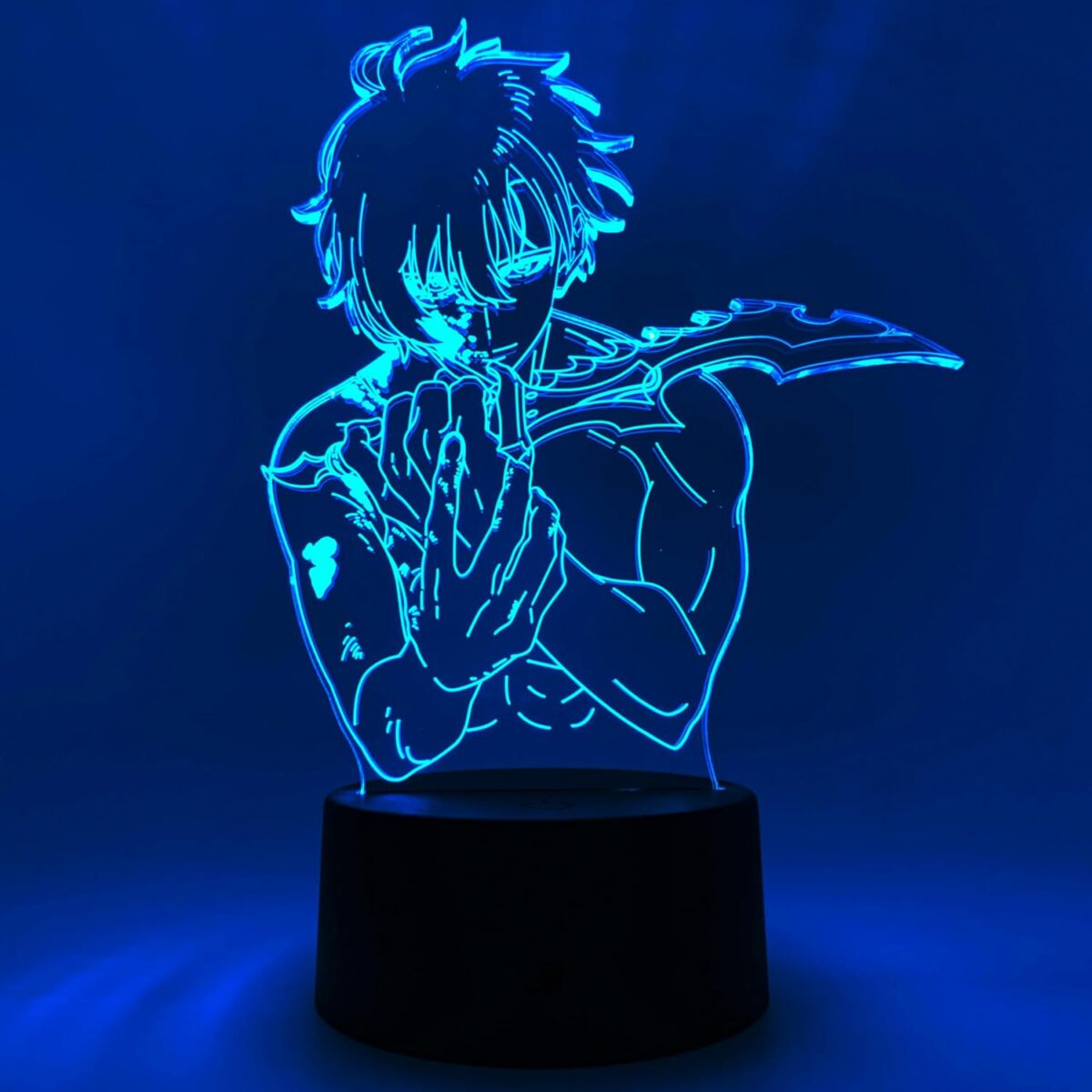 Otaku Lamp Sung Jinwoo Solo Leveling 3D Anime LED Night Light With 16-Color RGB Lighting, Laser-Engraved Acrylic, USB-C Or Battery Power, Touch And Remote Control - Image 5