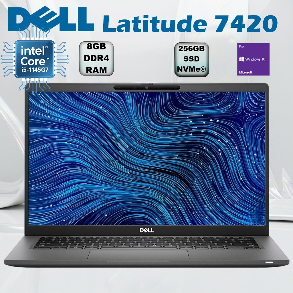 Dell Latitude 7420 Intel i5-1145G7 | 8GB DDR4 RAM ; 256GB NVMe SSD | 14-inch Display | Win 10 Pro | USED 