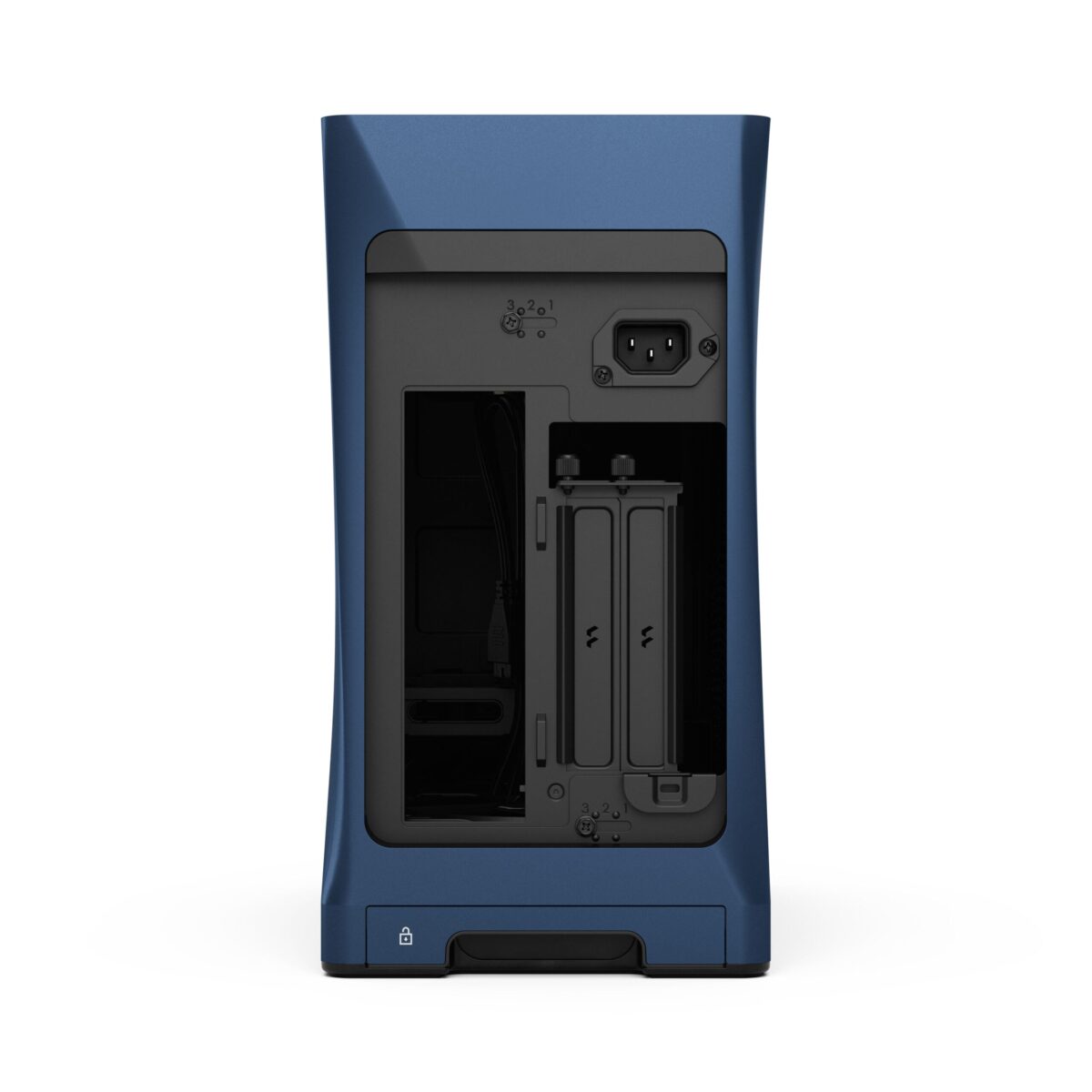 FD-C-ERA2N-03 FRACTAL DESIGN ERA 2 MINI-ITX MIDNIGHT BLUE CASE Fractal Era 2 Midnight Blue Mini-ITX Case With Anodized Aluminum Body, Walnut Top Panel, PCIe 4.0 Riser, 280 Mm AIO Support, Dual Aspect PWM Fans, 4×2.5-Inch Drive Mounts, 3-Slot GPU Support ~ FD-C-ERA2N-03