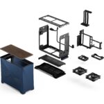 FD-C-ERA2N-03 FRACTAL DESIGN ERA 2 MINI-ITX MIDNIGHT BLUE CASE Fractal Era 2 Midnight Blue Mini-ITX Case With Anodized Aluminum Body, Walnut Top Panel, PCIe 4.0 Riser, 280 Mm AIO Support, Dual Aspect PWM Fans, 4×2.5-Inch Drive Mounts, 3-Slot GPU Support ~ FD-C-ERA2N-03