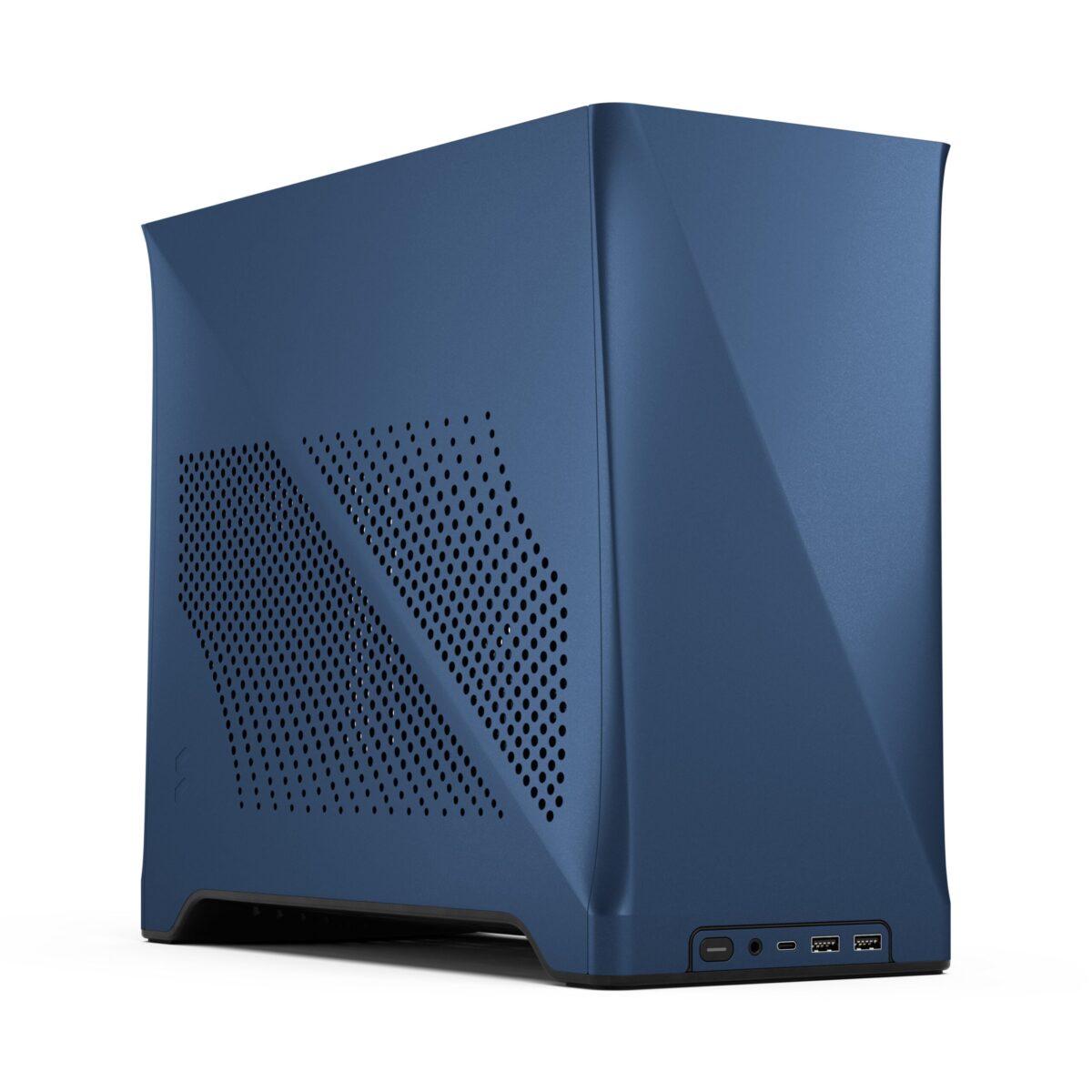 FD-C-ERA2N-03 FRACTAL DESIGN ERA 2 MINI-ITX MIDNIGHT BLUE CASE Fractal Era 2 Midnight Blue Mini-ITX Case With Anodized Aluminum Body, Walnut Top Panel, PCIe 4.0 Riser, 280 Mm AIO Support, Dual Aspect PWM Fans, 4×2.5-Inch Drive Mounts, 3-Slot GPU Support ~ FD-C-ERA2N-03