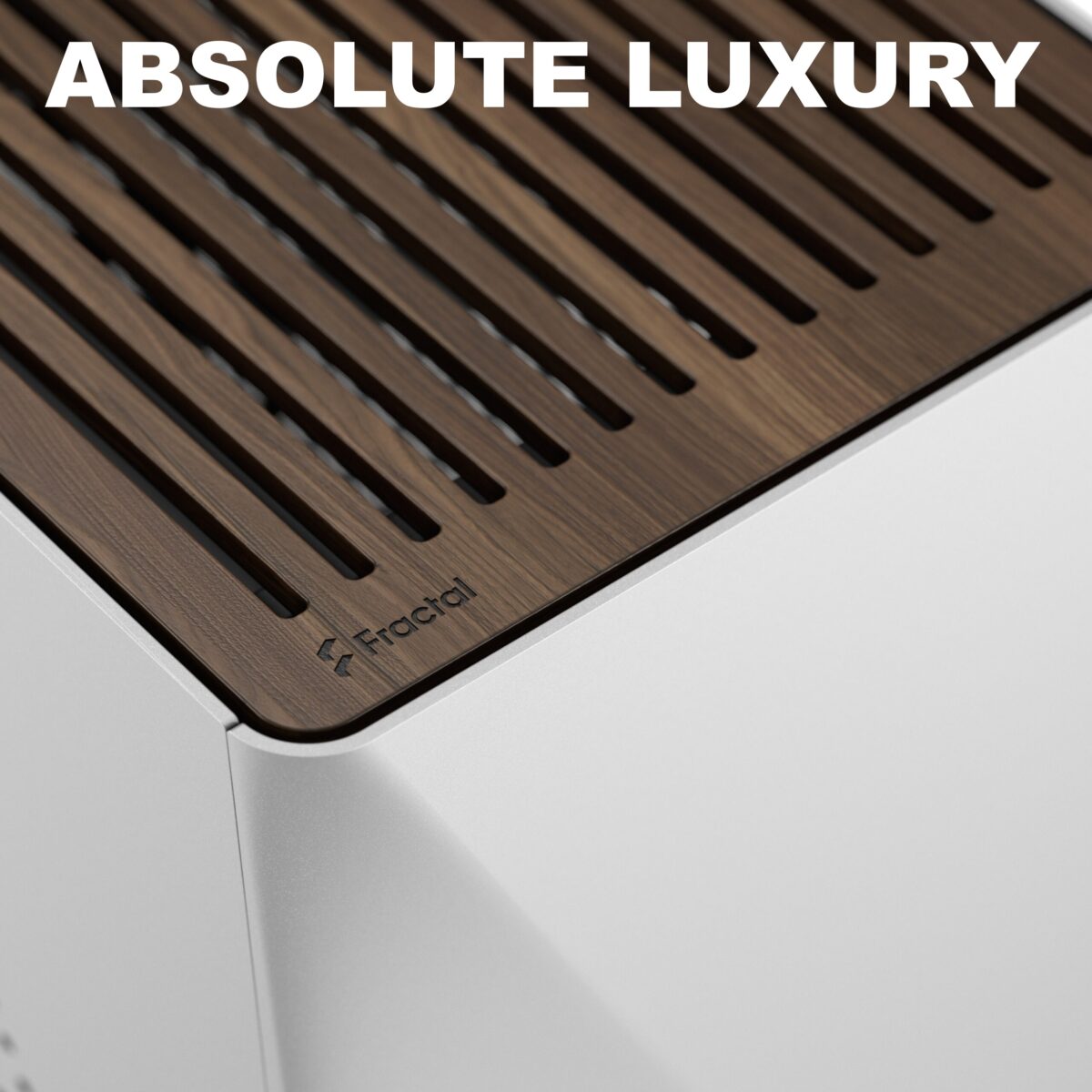 FD-C-ERA2N-01 FRACTAL DESIGN ERA 2 MINI-ITX SILVER CASE Fractal Era 2 Silver Mini-ITX PC Case With Anodized Aluminum Body, Walnut Top Panel, PCIe 4.0 Riser, 280 Mm AIO Support, Dual Aspect PWM Fans, 4×2.5-Inch Drive Mounts, 3-Slot GPU Compatibility ~ FD-C-ERA2N-01