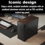 FD-C-ERA2N-01 FRACTAL DESIGN ERA 2 MINI-ITX SILVER CASE Fractal Era 2 Silver Mini-ITX PC Case With Anodized Aluminum Body, Walnut Top Panel, PCIe 4.0 Riser, 280 Mm AIO Support, Dual Aspect PWM Fans, 4×2.5-Inch Drive Mounts, 3-Slot GPU Compatibility ~ FD-C-ERA2N-01