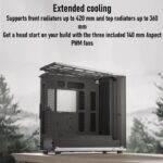 FD-C-NOR1X-02 Fractal North XL Mid-Tower GAMING CASE CHARCOAL DARK TINT Fractal North XL Charcoal Black TG Dark PC Case – Tempered Glass Side Panel , E-ATX Support, 420 mm Radiator Capacity, 413 mm GPU Clearance, 3× 140 mm Aspect PWM Fans, Premium Mesh & Wood Design ~ FD-C-NOR1X-02