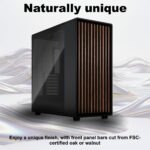 FD-C-NOR1X-02 Fractal North XL Mid-Tower GAMING CASE CHARCOAL DARK TINT Fractal North XL Charcoal Black TG Dark PC Case – Tempered Glass Side Panel , E-ATX Support, 420 mm Radiator Capacity, 413 mm GPU Clearance, 3× 140 mm Aspect PWM Fans, Premium Mesh & Wood Design ~ FD-C-NOR1X-02