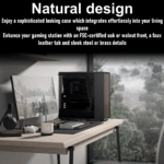 FD-C-NOR1X-02 Fractal North XL Mid-Tower GAMING CASE CHARCOAL DARK TINT Fractal North XL Charcoal Black TG Dark PC Case – Tempered Glass Side Panel , E-ATX Support, 420 mm Radiator Capacity, 413 mm GPU Clearance, 3× 140 mm Aspect PWM Fans, Premium Mesh & Wood Design ~ FD-C-NOR1X-02