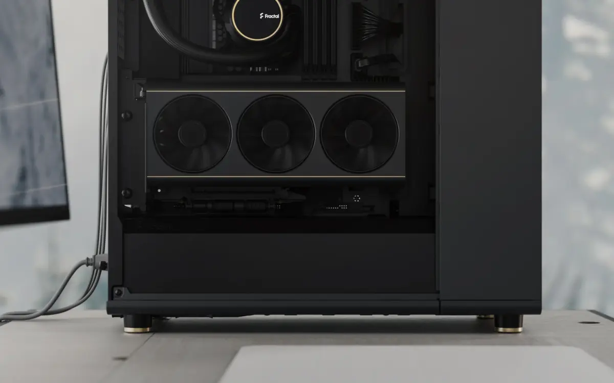 Fractal Flex 2 Vertical GPU Bracket With PCIe 4.0 X16 Riser, 195mm Cable, 4-Slot GPU Support, Bridgeless ATX Case Compatibility |  Black ~ FD-A-FLX2-001 