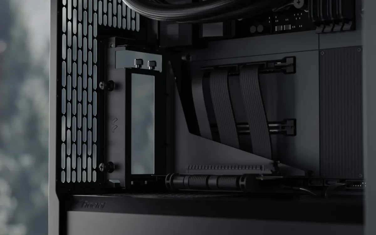 Fractal Flex 2 Vertical GPU Bracket With PCIe 4.0 X16 Riser, 195mm Cable, 4-Slot GPU Support, Bridgeless ATX Case Compatibility |  Black ~ FD-A-FLX2-001 